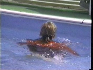 Leather skirt swimming