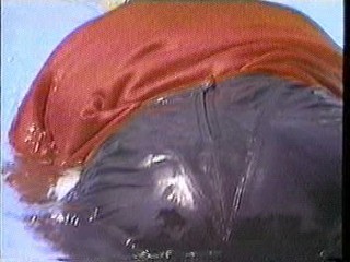 Leather skirt swimming