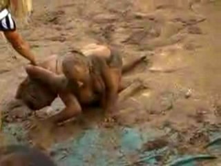 Sexy mud wrestling
