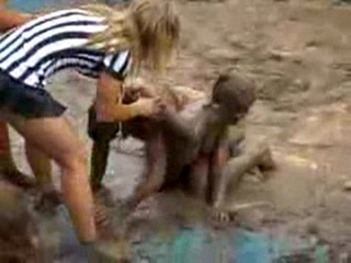 Sexy mud wrestling