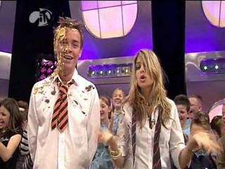 MOM - Male Presenter gets the mess in the face