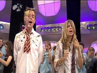 MOM - Male Presenter gets the mess in the face