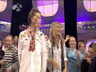 MOM - Male Presenter gets the mess in the face