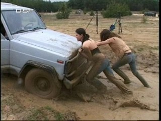 German TV Documentary - Car Stuck Girls