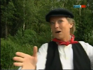 TV documentary about raftsmen (log rolling)