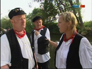 TV documentary about raftsmen (log rolling)