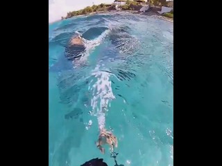Stephanie &Margo underwater