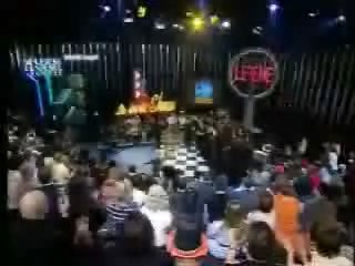 Presenter Slimed on Italian TV Show