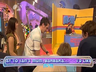 MOM - Holly Thank You Desk in red blouse