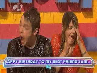 MOM - Holly Thank You Desk in red blouse