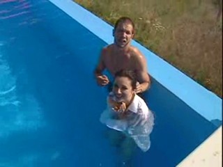 White Shirt in Pool (Hungarian TV)