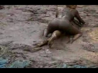 Outdoor Mud fight