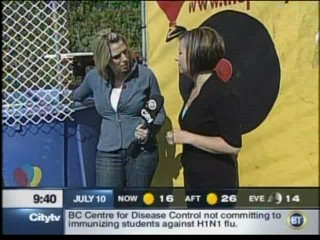 Breakfast TV - dunk tank