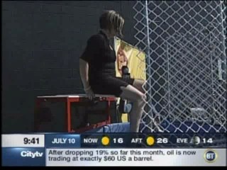 Breakfast TV - dunk tank