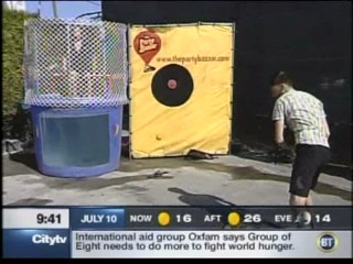 Breakfast TV - dunk tank