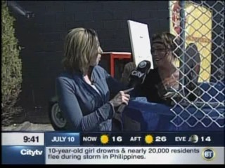 Breakfast TV - dunk tank