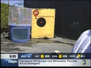 Breakfast TV - dunk tank