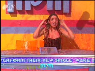 Holly Gunged on the Thank You Desk