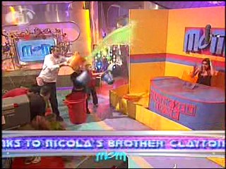 Holly Gunged on the Thank You Desk