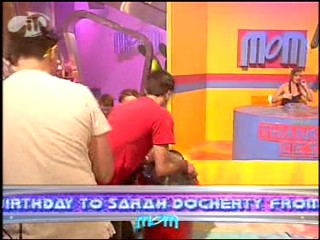 Holly Gunged on the Thank You Desk