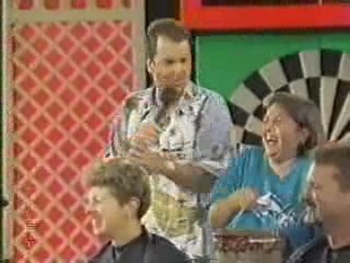 A women has chocolate poured over her head