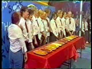 Ministry of Mayhem - School Dinners foodfight, Thank You Desk soakings & slimings.