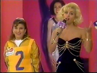 Contestant gets orange slime pour