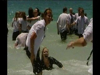 Channel 7  newsreporter Sarah Horsley dunked