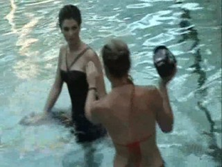 Delta Goodrem wetlook fashion shoot.