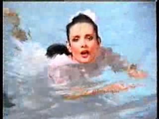 Teresa May in the pool