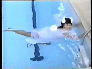 Gill in a wedding dress,  Sammy in yellow