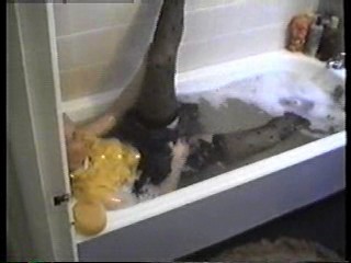 Kirsten in her skirt & stockings