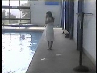 Sammy Jane in the pool