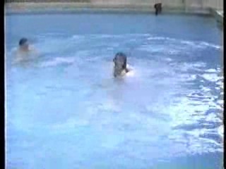 Sammy Jane in the pool