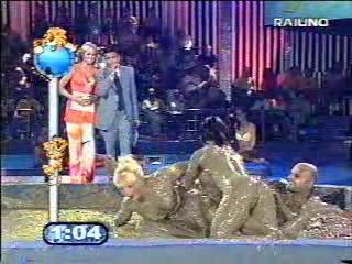 Mud wrestling (2 girls against 1 guy)