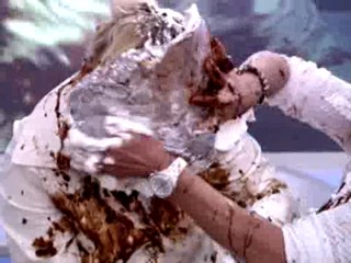 Xuxa and Ana Maria Braga Pie Fight