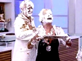 Xuxa and Ana Maria Braga Pie Fight