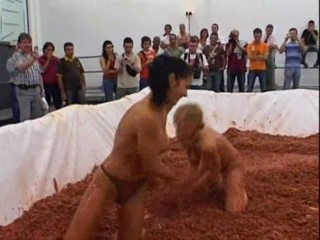 Mud wrestling
