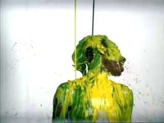 Funny commentary with paint shower