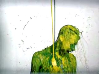 Funny commentary with paint shower