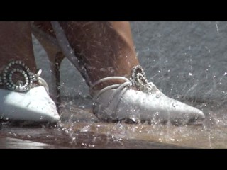 Jimmy Choo in the pool