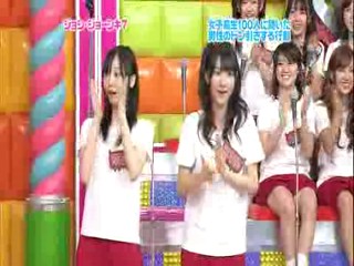 Japanese pop idols pied in the face