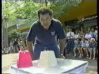 Australian variety show,  Who Dares Wins,  Wet Girdles Shoot