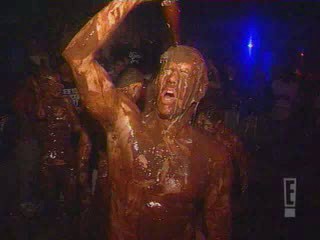 Wild on E! - chocolate pudding wrestling