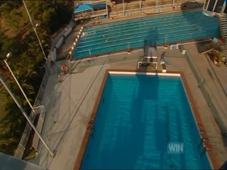 Livinia Nixon pool jump