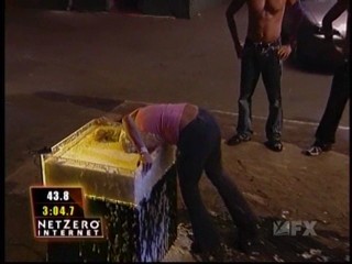 Fear Factor Hot Girls Bobbing in Stuff
