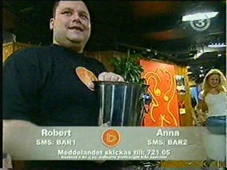 Three girls get wet on a TV show