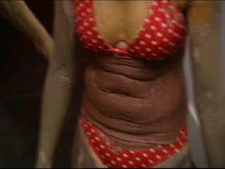 Sarah Cawood - muddy and wet