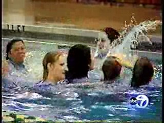 Chicago TV news - Nurses pool dunk