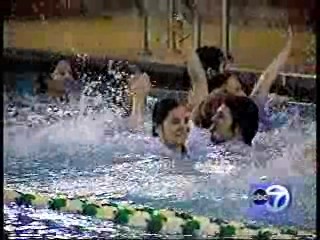Chicago TV news - Nurses pool dunk